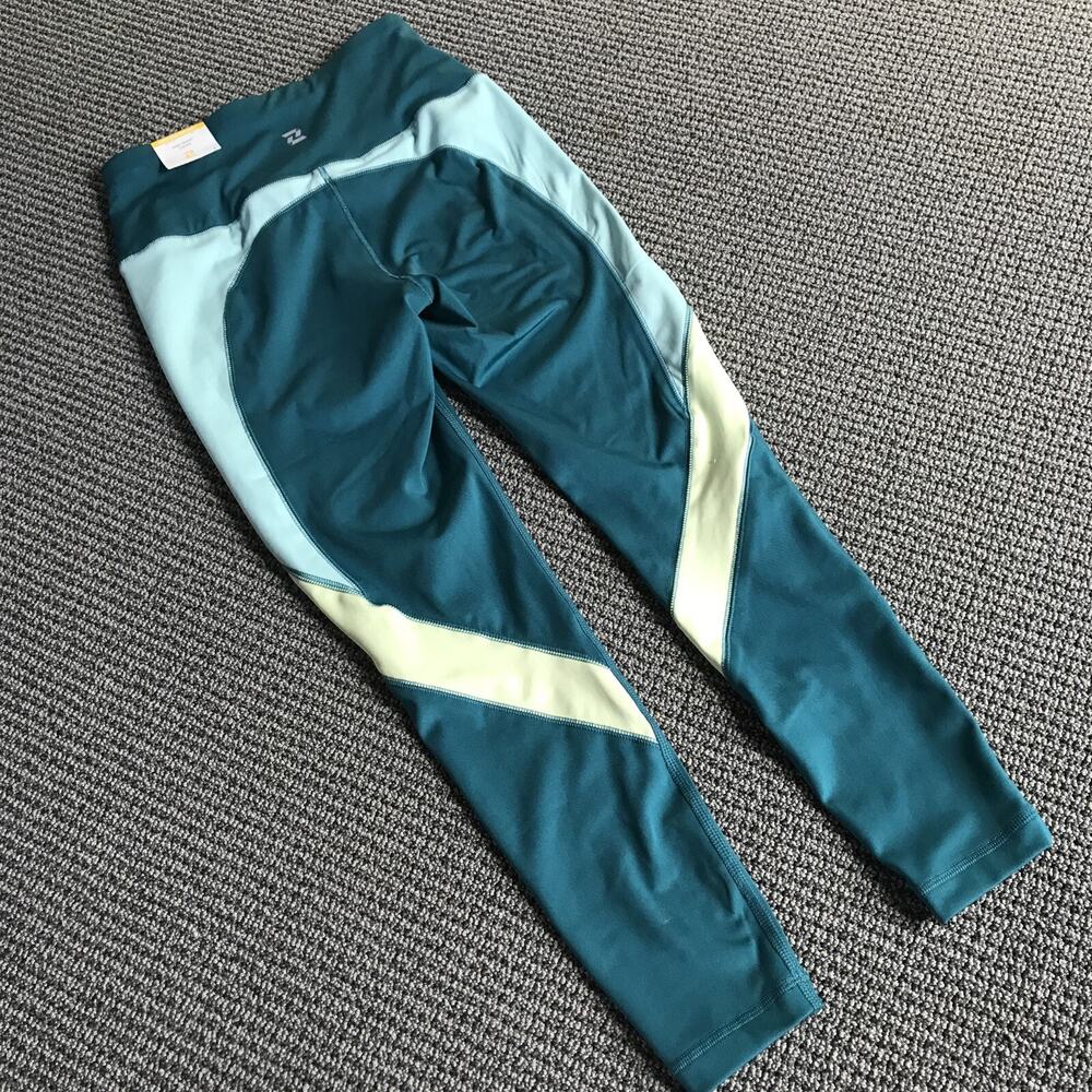 Zelos Athletic 2 tone‎ Teal Yoga Pants Size S
